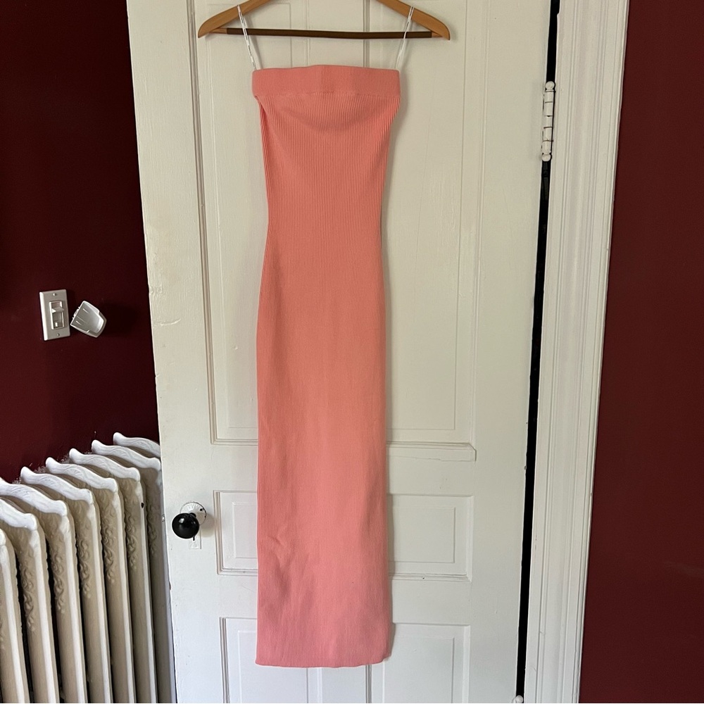 NWT ANTHROPOLOGIE CHARLIE HOLIDAY Freya Midi Dress in Pink Punch Size 4 - Picture 4 of 8